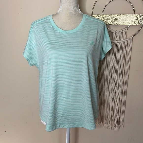 adidas • essentials climalite 3 stripe activewear tee - Picture 1 of 10